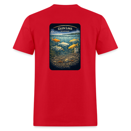 Glen Lake Marina T-Shirt | Michigan Marina Series - red