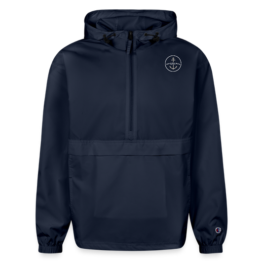 NORTHPORT VILLAGE MARINA PACKABLE HALF-ZIP JACKET - french navy