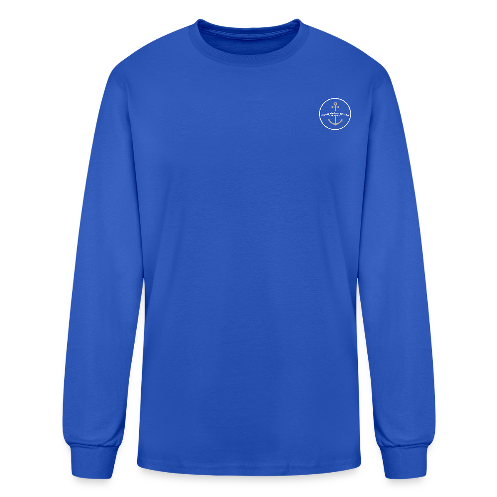 BOWERS HARBOR MARINA LONG SLEEVE T-SHIRT - royal blue