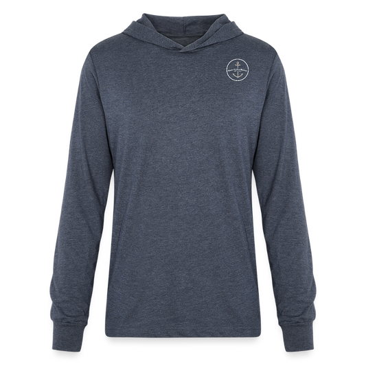 HARBOR SPRINGS MARINA LONG SLEEVE HOODED TEE - heather navy
