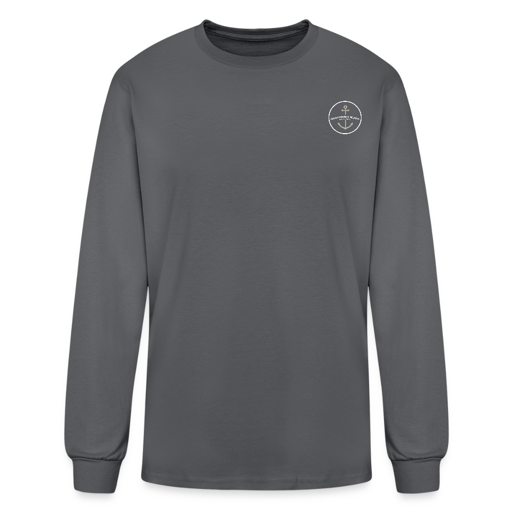 BOARDMAN RIVER MARINA LONG SLEEVE T-SHIRT - charcoal
