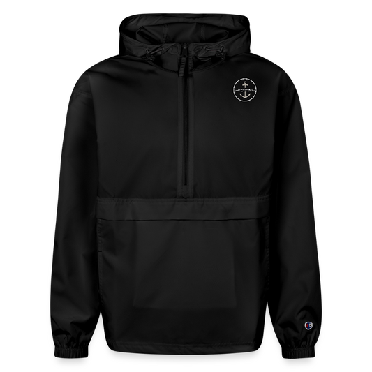 SUTTONS BAY MARINA PACKABLE HALF-ZIP JACKET - black