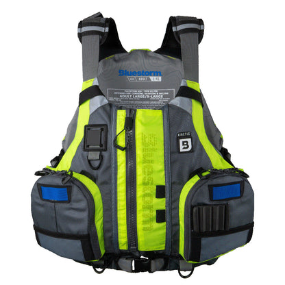 Bluestorm Kinetic Kayak Fishing Vest - Hi-Vis - L/XL [BS-409-HVS-L/XL]