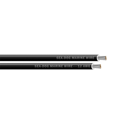 Sea-Dog 12 AWG Black Primary Wire - 25' [8012010]