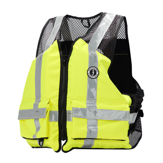 Mustang Industrial Mesh Vest - Hi-Vis Fluorescent Yellow Green - XXL/3XXL [MV1254T3-239-XXL/XXXL-279]