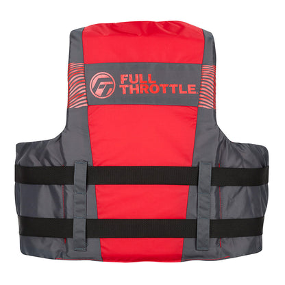 Full Throttle Adult Nylon Life Jacket - 4X/7X - Red/Black [112200-100-110-26]
