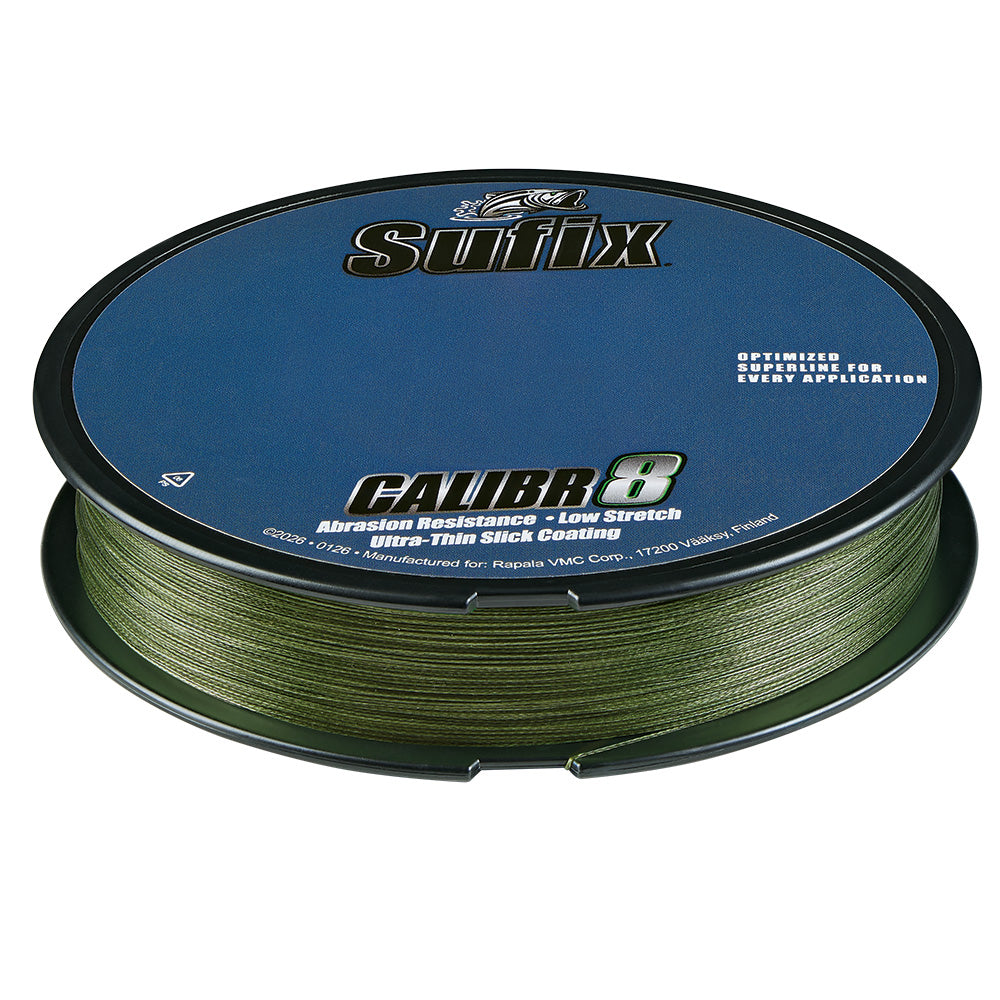 Sufix Calibr8 Braid 300yds 65lb - Low Vis Green [694-165G]