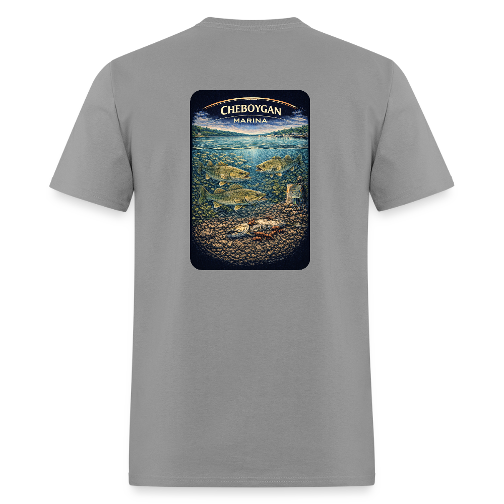 Cheboygan Marina T-Shirt | Michigan Marina Series - rock