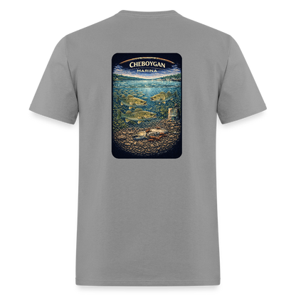Cheboygan Marina T-Shirt | Michigan Marina Series - rock