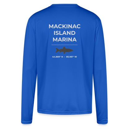 MACKINAC ISLAND MARINA PERFORMANCE LONG SLEEVE - royal blue