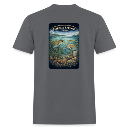 Harbor Springs Marina T-Shirt | Michigan Marina Series - charcoal