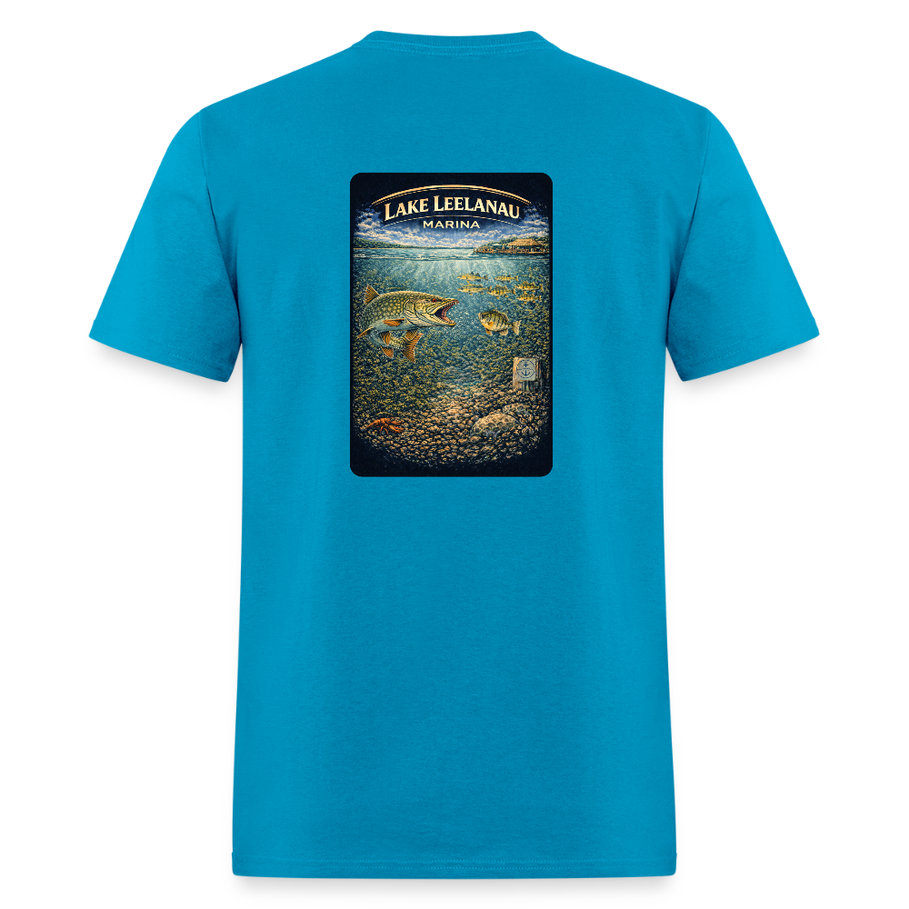 Lake Leelanau Marina T-Shirt | Michigan Marina Series - turquoise