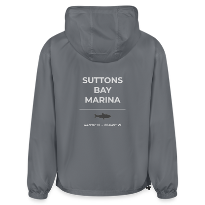 SUTTONS BAY MARINA PACKABLE HALF-ZIP JACKET - gray