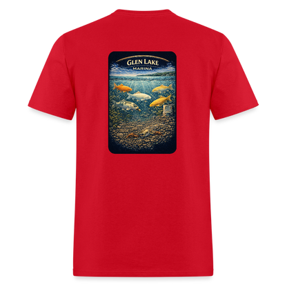 Glen Lake Marina T-Shirt | Michigan Marina Series - red