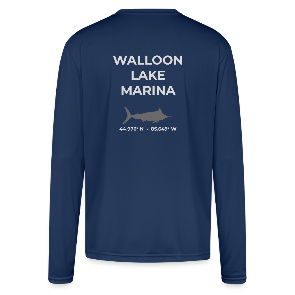 WALLOON LAKE MARINA PERFORMANCE LONG SLEEVE - navy