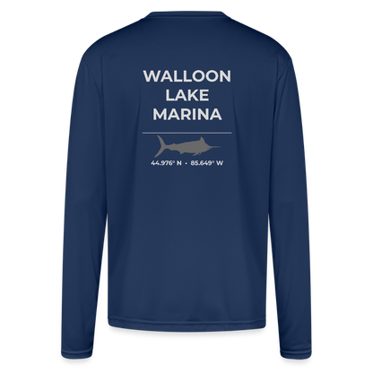 WALLOON LAKE MARINA PERFORMANCE LONG SLEEVE - navy