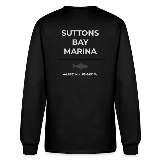 SUTTONS BAY MARINA LONG SLEEVE T-SHIRT - black