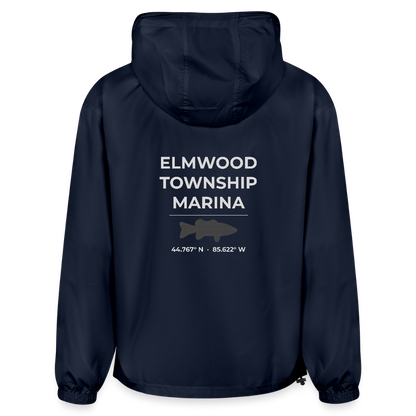 ELMWOOD TOWNSHIP MARINA PACKABLE HALF-ZIP JACKET - french navy