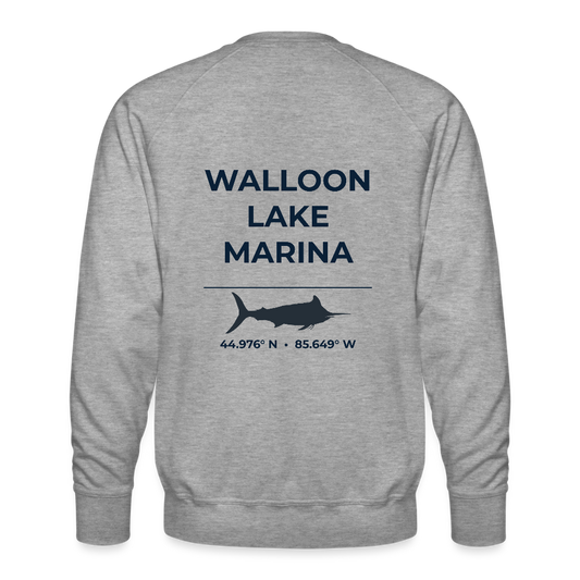 WALLOON LAKE MARINA PREMIUM CREW SWEATSHIRT - heather grey