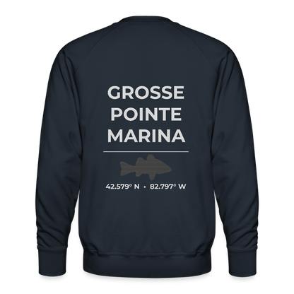 GROSSE POINTE MARINA PREMIUM CREW SWEATSHIRT - navy