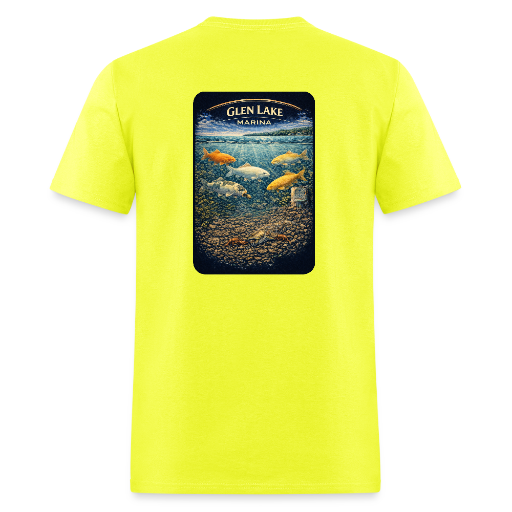 Glen Lake Marina T-Shirt | Michigan Marina Series - safety green