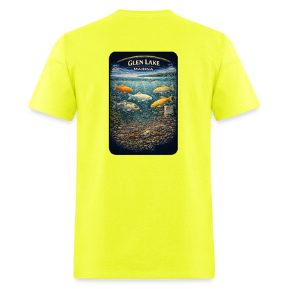Glen Lake Marina T-Shirt | Michigan Marina Series - safety green