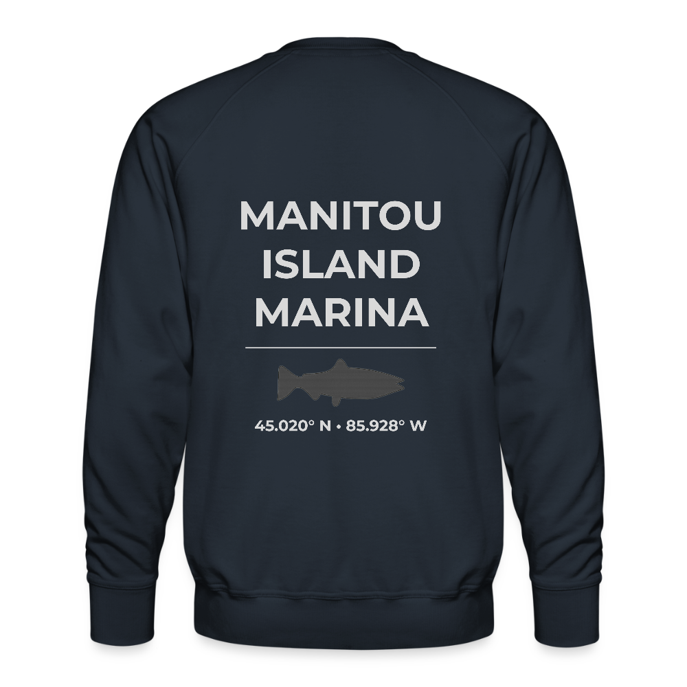 MANITOU ISLAND MARINA PREMIUM CREW SWEATSHIRT - navy