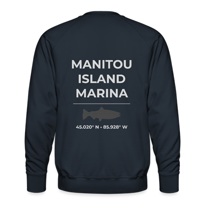 MANITOU ISLAND MARINA PREMIUM CREW SWEATSHIRT - navy