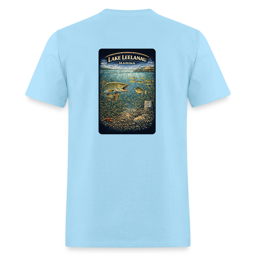 Lake Leelanau Marina T-Shirt | Michigan Marina Series - powder blue