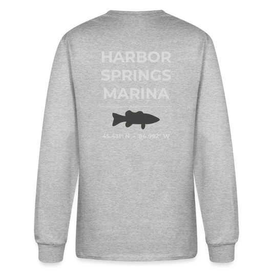 HARBOR SPRINGS MARINA LONG SLEEVE T-SHIRT - heather gray