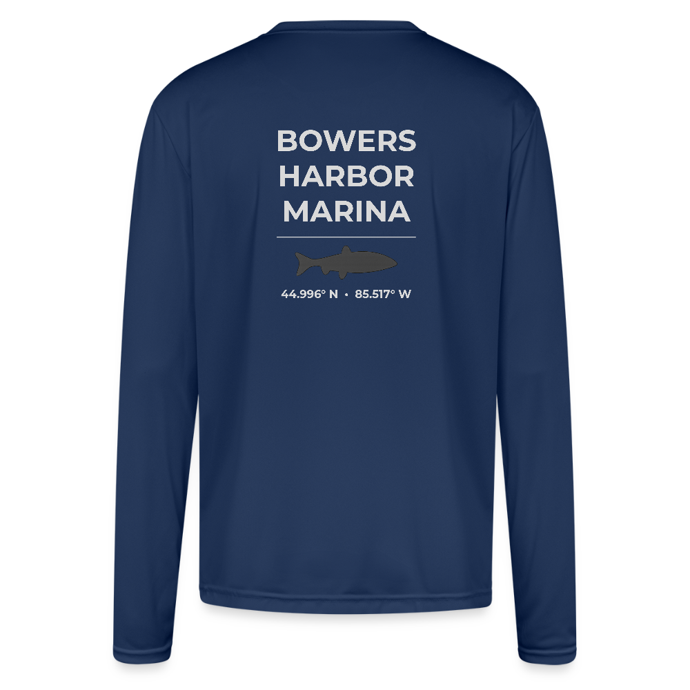 BOWERS HARBOR MARINA PERFORMANCE LONG SLEEVE - navy