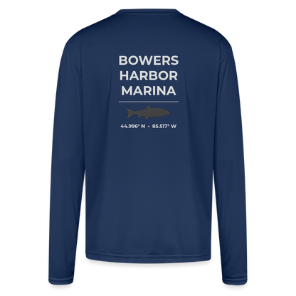 BOWERS HARBOR MARINA PERFORMANCE LONG SLEEVE - navy
