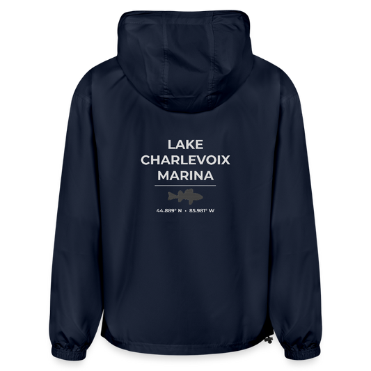 LAKE CHARLEVOIX MARINA PACKABLE HALF-ZIP JACKET - french navy