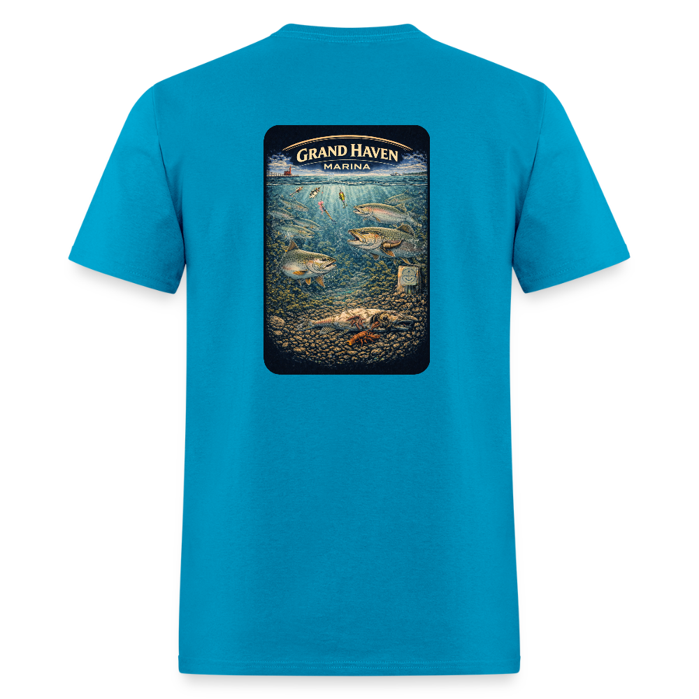Grand Haven Marina T-Shirt | Michigan Marina Series - turquoise