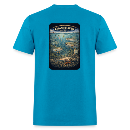 Grand Haven Marina T-Shirt | Michigan Marina Series - turquoise