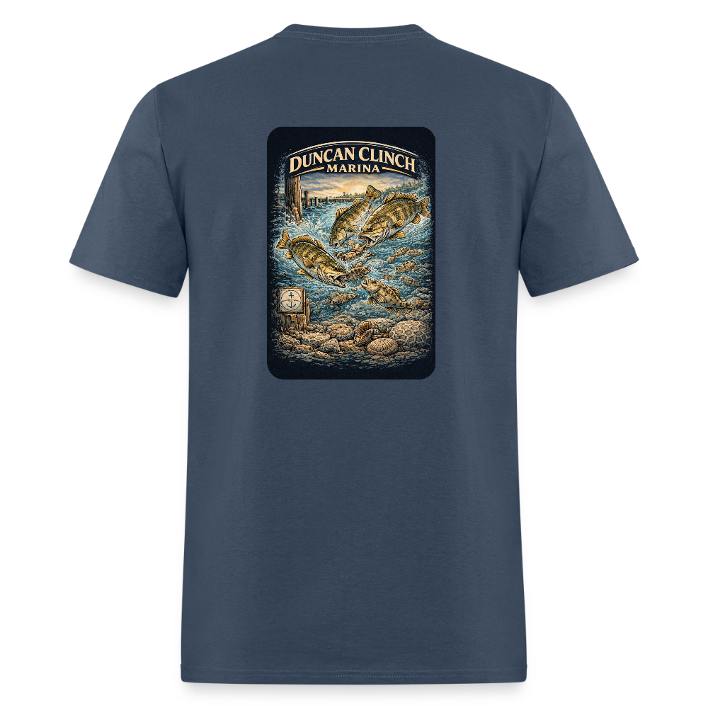 Duncan Clinch Marina T-Shirt | Lake Michigan Coastal Heritage -  blue dusk