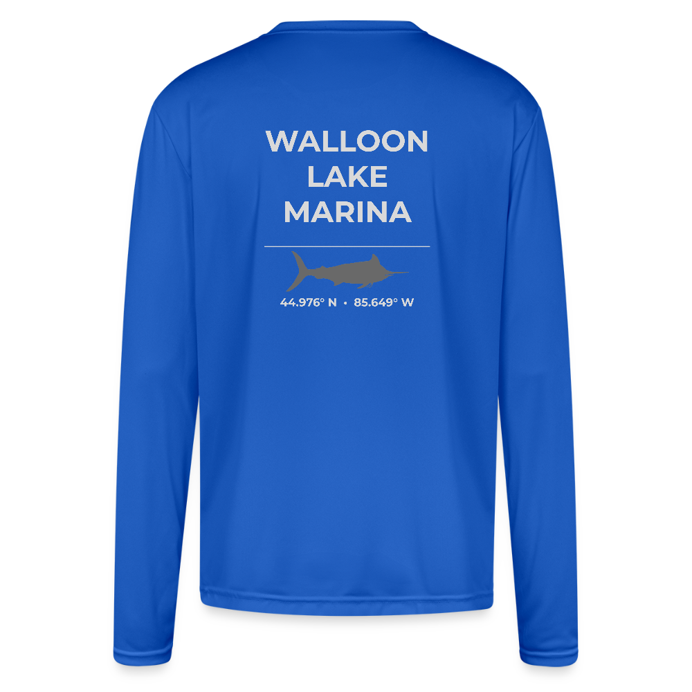 WALLOON LAKE MARINA PERFORMANCE LONG SLEEVE - royal blue