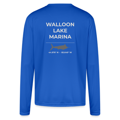 WALLOON LAKE MARINA PERFORMANCE LONG SLEEVE - royal blue