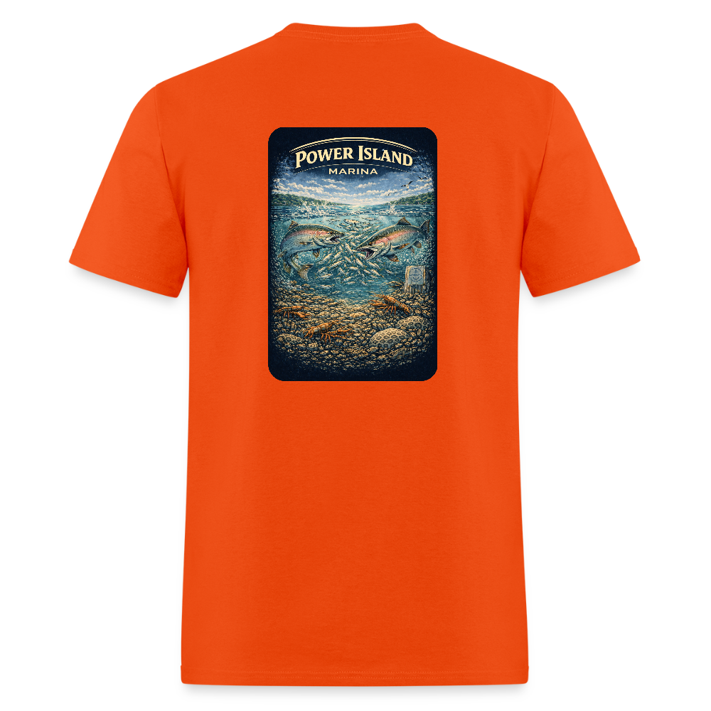 Power Island Marina T-Shirt | Michigan Marina Series - orange
