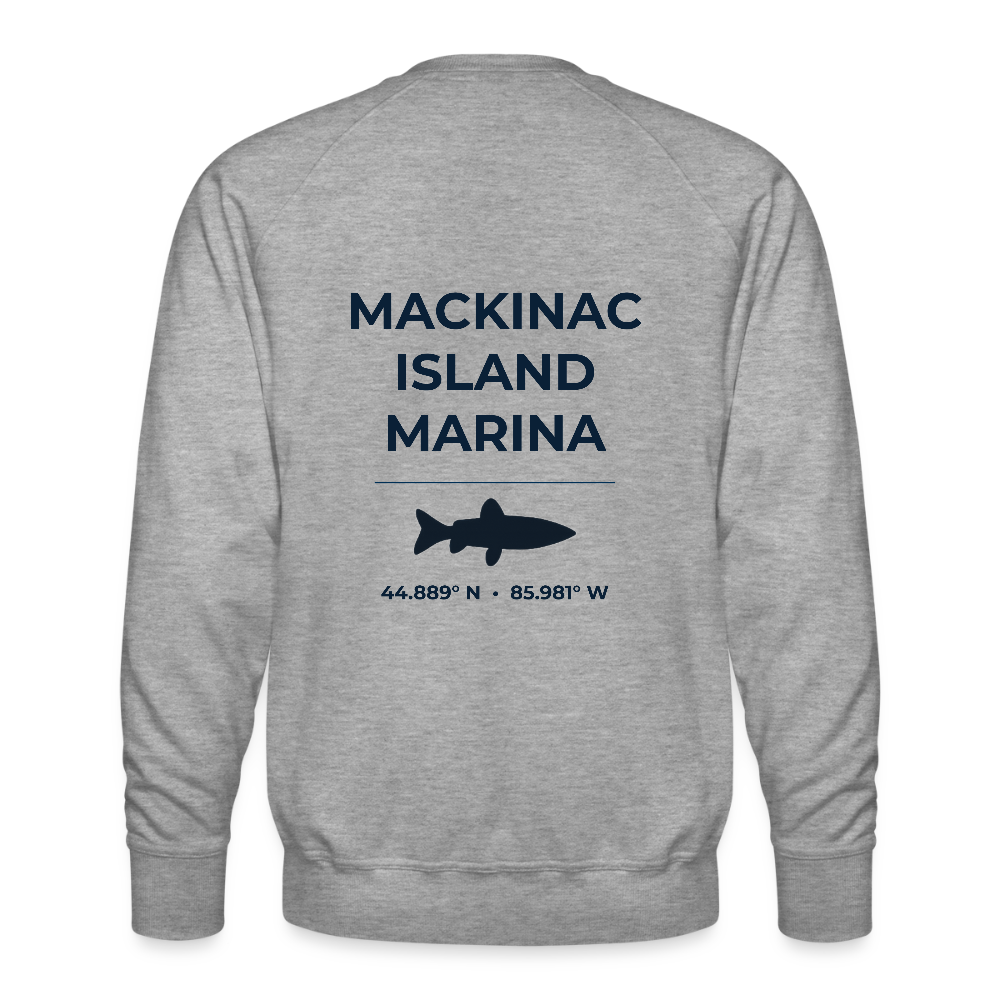 MACKINAC ISLAND MARINA PREMIUM CREW SWEATSHIRT - heather grey