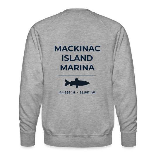 MACKINAC ISLAND MARINA PREMIUM CREW SWEATSHIRT - heather grey