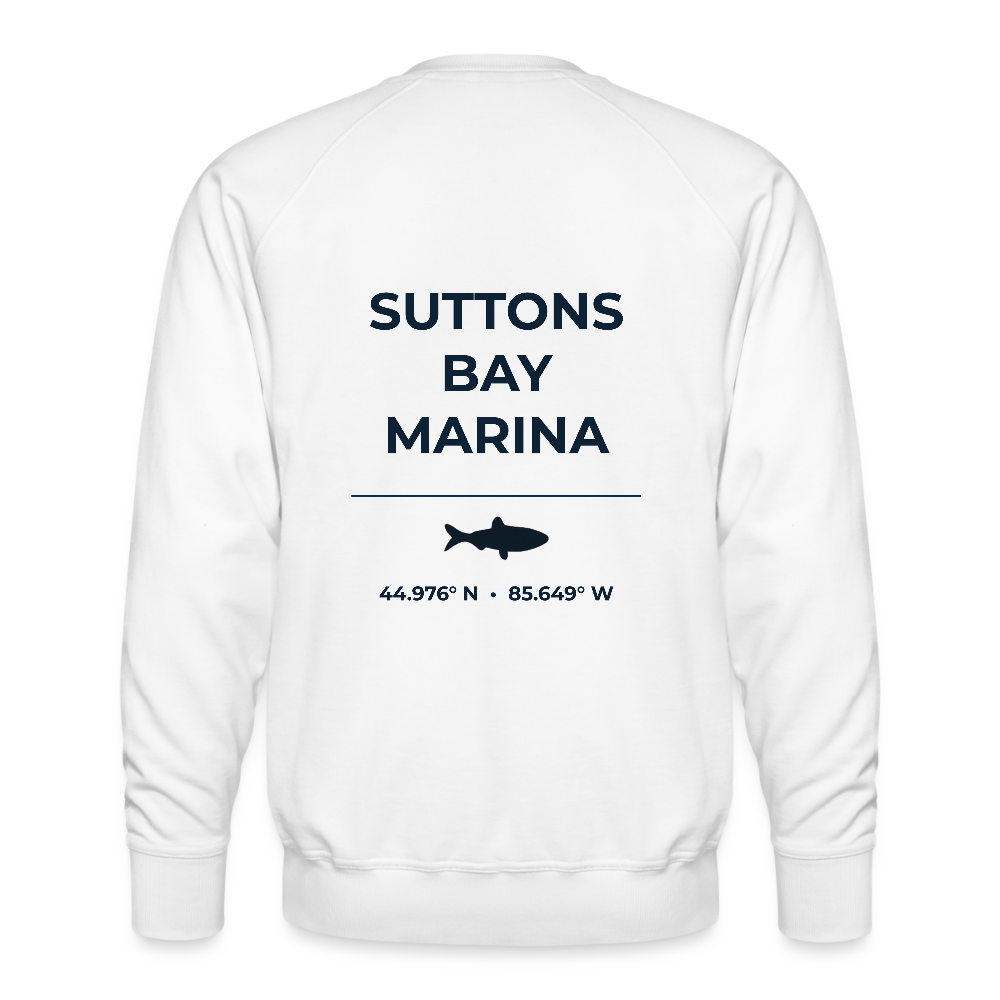 SUTTONS BAY MARINA PREMIUM CREW SWEATSHIRT - white