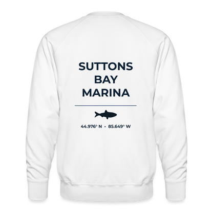 SUTTONS BAY MARINA PREMIUM CREW SWEATSHIRT - white