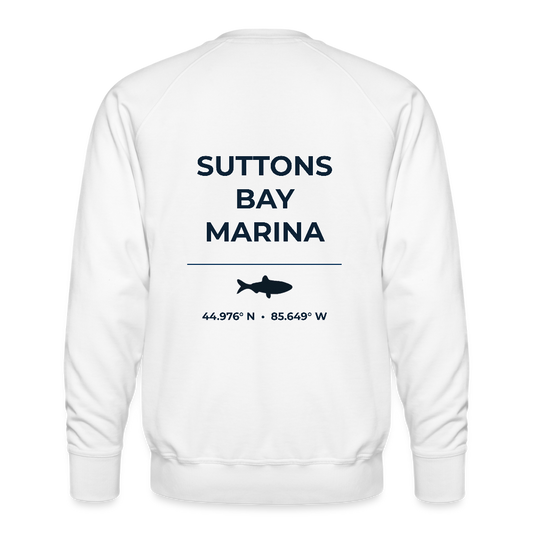 SUTTONS BAY MARINA PREMIUM CREW SWEATSHIRT - white
