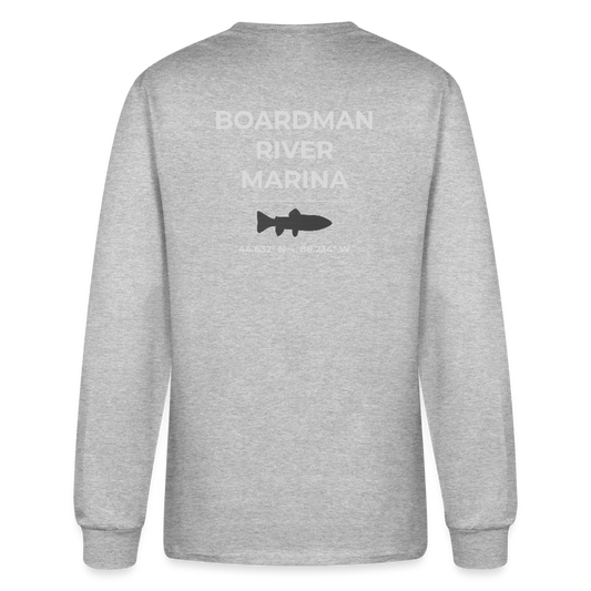 BOARDMAN RIVER MARINA LONG SLEEVE T-SHIRT - heather gray