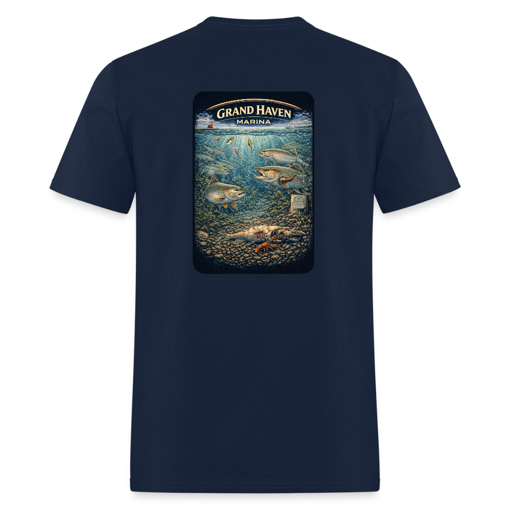 Grand Haven Marina T-Shirt | Michigan Marina Series - navy