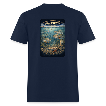 Grand Haven Marina T-Shirt | Michigan Marina Series - navy