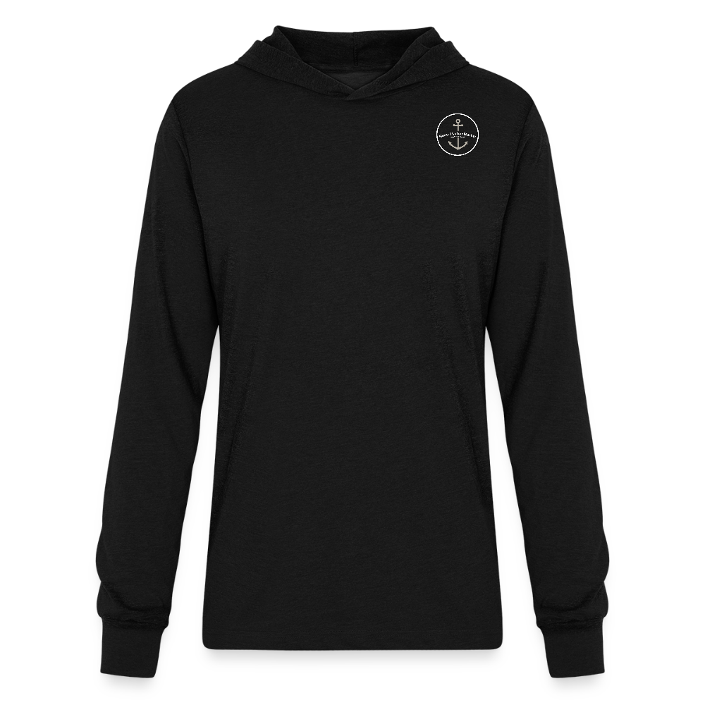 GROSSE ILE MARINA LONG SLEEVE HOODED TEE - black
