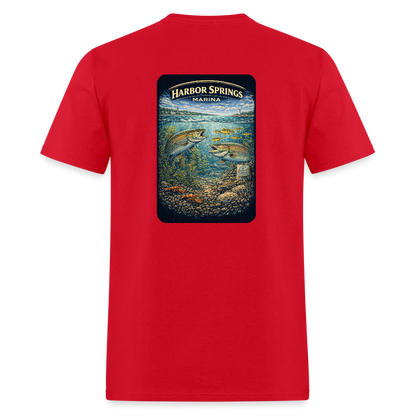 Harbor Springs Marina T-Shirt | Michigan Marina Series - red