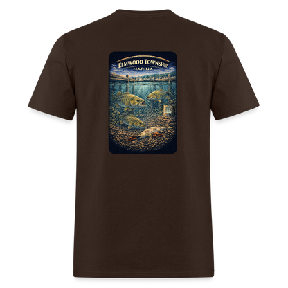 Elmwood Township Marina T-Shirt | Michigan Marina Series - brown